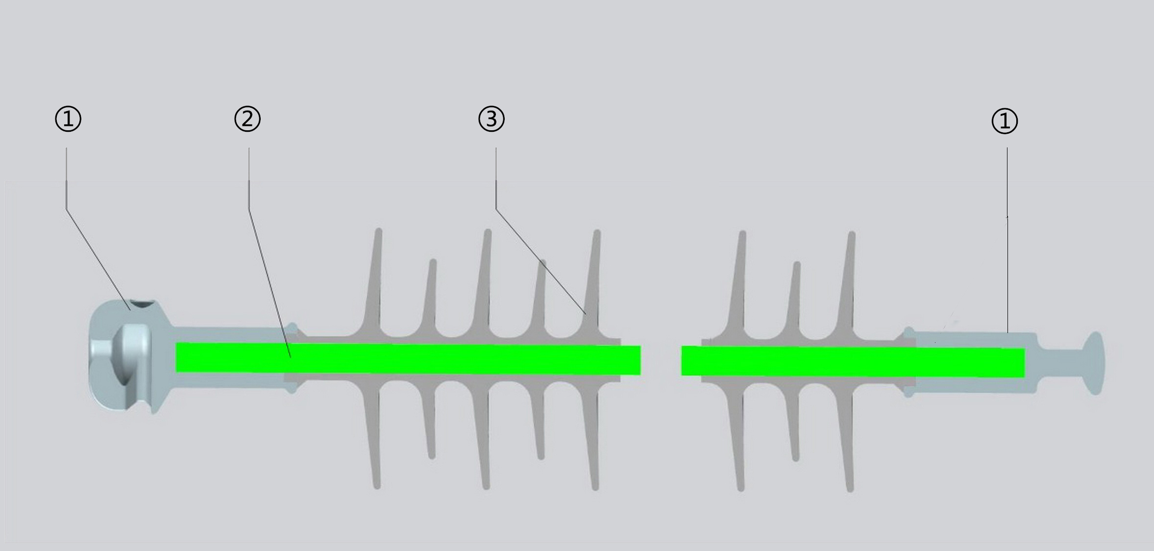 structure of Long Rod Polymer Insulators